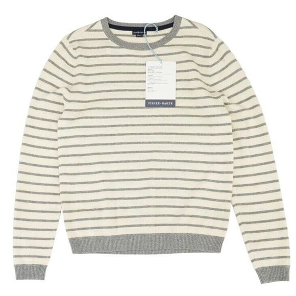 NWT Men’s Fisher + Baker Striped Wool Sweater - Size Medium